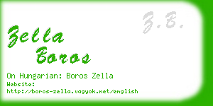 zella boros business card